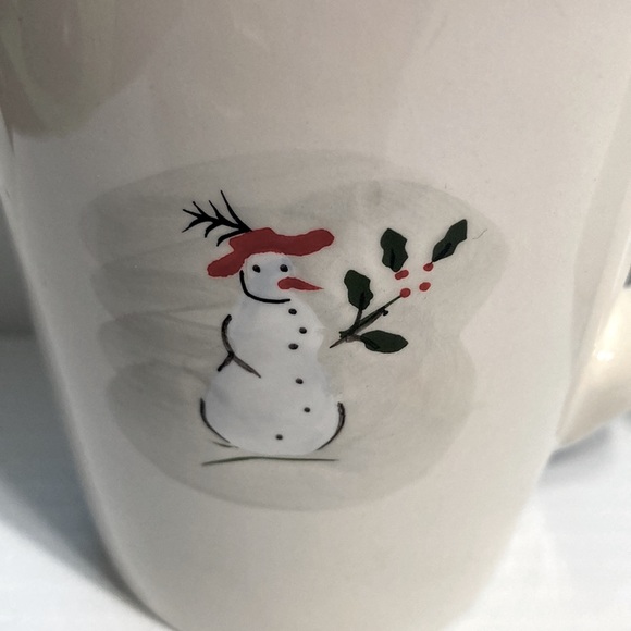 Williams Sonoma Snowmen Holiday Coffee Mug Cups 8 oz Set of 2 - Picture 3 of 11